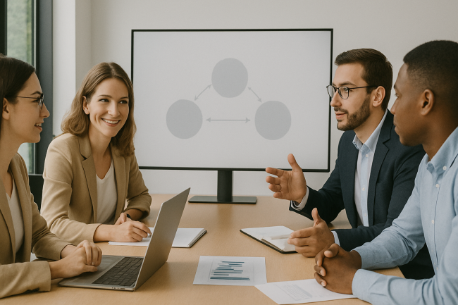 discussion sur la stratégie de communication