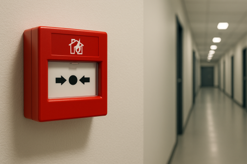 alarme incendie dans le couloir