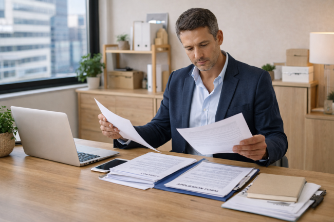 papiers d'enregistrement